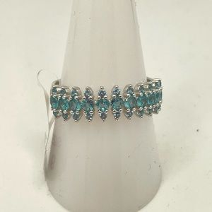 Paraiba Tourmaline on solid sterling silver - size 9